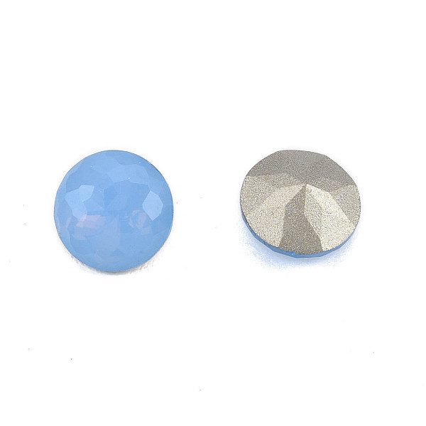 

PandaHall K9 Glass Rhinestone Cabochons, Pointed Back & Back Plated, Faceted, Flat Round, Sapphire, 8x5mm Glass Rhinestone Flat Round Blue