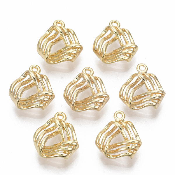 

PandaHall Brass Charms, Nickel Free, Triangle, Real 18K Gold Plated, 12x10.5x4mm, Hole: 1mm Brass Triangle