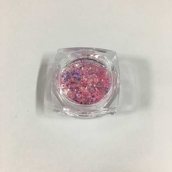 

PandaHall Shiny Nail Art Decoration Accessories, with Glitter Powder and Sequins, DIY Sparkly Paillette Tips Nail, Mixed Shapes, Camellia..., Pink