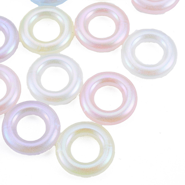 

PandaHall Plating Acrylic Linking Rings, Pearlized, Ring, Mixed Color, 23.5x5.5mm, Inner Diameter: 11.5mm Acrylic Ring Multicolor