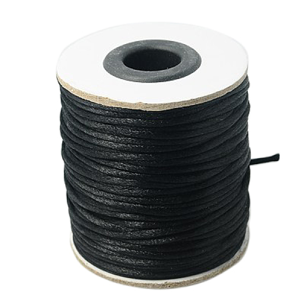 

PandaHall Nylon Rattail Satin Cord, Beading String, for Chinese Knotting, Jewelry Making, Black, 2mm, about 50yards/roll(150 feet/roll)...
