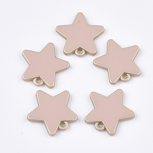 

PandaHall CCB Plastic Pendants, with Enamel, Star, Misty Rose, 23x23x3mm, Hole: 2mm Plastic Star