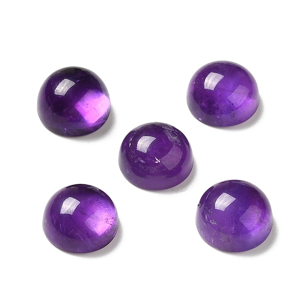 

PandaHall Natural Amethyst Cabochons, Half Round, 12x6mm Amethyst Half Round