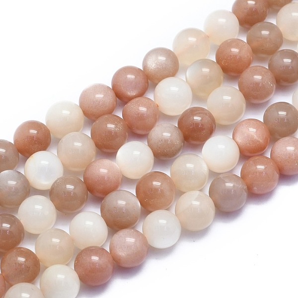 

PandaHall Natural Sunstone Beads Strands, Round, 10~10.5mm, Hole: 1mm, about 37pcs/Strand, 15.35 inch(39cm) Sunstone Round