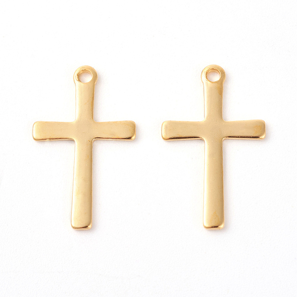 

PandaHall 201 Stainless Steel Pendants, Cross, Golden, 20.5x12.5x0.8mm, Hole: 1.4mm 201 Stainless Steel Cross