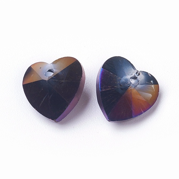 

PandaHall Romantic Valentines Ideas Glass Charms, Faceted Heart Pendants, DarkSlate Blue, 10x10x5mm, Hole: 1mm Glass Heart Blue