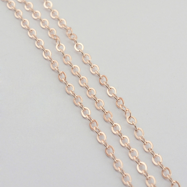 

PandaHall Iron Cable Chains, Unwelded, with Spool, Flat Oval, Cadmium Free & Lead Free, Rose Gold, 3x2x0.5mm, about 328.08 Feet(100m)/roll...