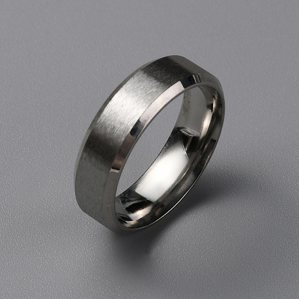

PandaHall Matte Style 304 Stainless Steel Wide Band Finger Rings for Women Men, Plain Band Rings, Stainless Steel Color, 6mm, Inner Diameter...
