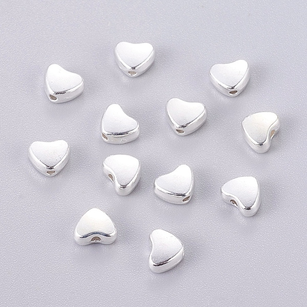 

PandaHall Alloy Beads, Cadmium Free & Nickel Free & Lead Free, Heart, Silver, 6x5x3mm, Hole: 1mm Alloy Heart