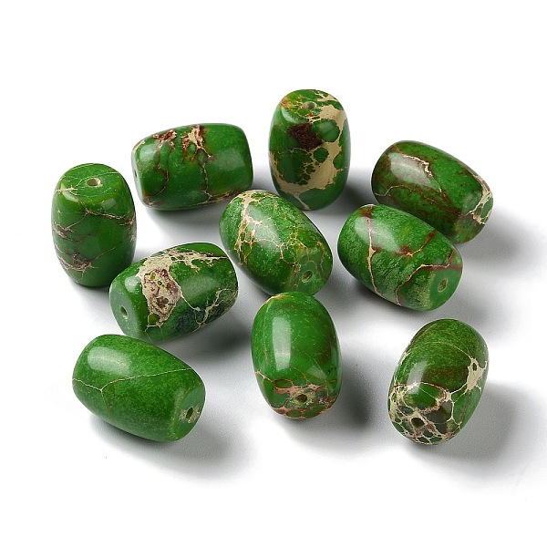 

PandaHall Natural Imperial Jasper Beads, Dyed, Rice, Lime Green, 18x13.5mm, Hole: 1.6mm Imperial Jasper Rice