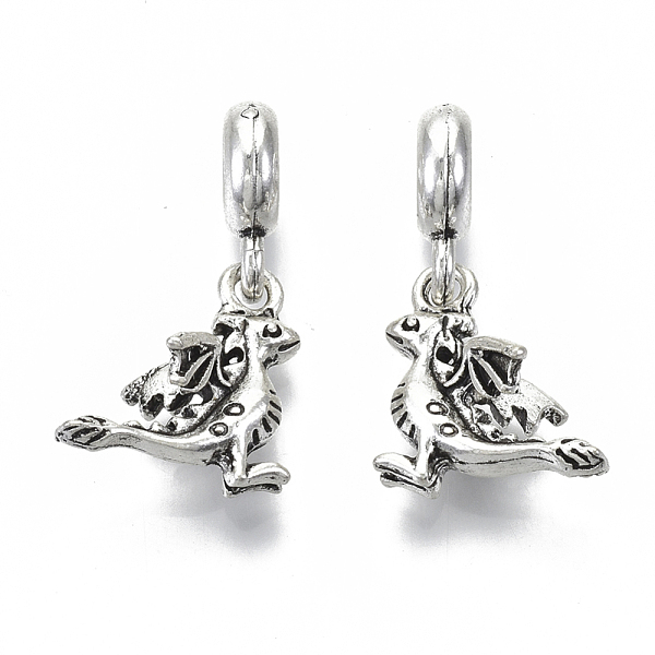 

PandaHall Tibetan Style Alloy European Dangle Charms, Large Hole Pendants, Dinosaur, Antique Silver, 26mm, Hole: 4mm, Dinosaur: 15x16x9mm...