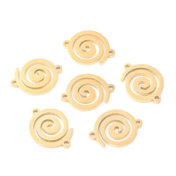 

PandaHall Stainless Steel Links Connectors, Vortex, Golden, 15x11x1.1mm, Hole: 1mm Stainless Steel Others