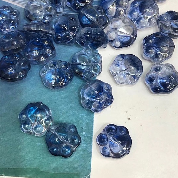 

PandaHall Handmade Lampwork Beads, Cat Claw, Prussian Blue, 15x13.5x9mm Lampwork Others