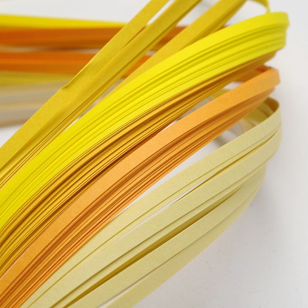 

PandaHall 6 Colors Quilling Paper Strips, Gradual Yellow, 390x3mm, about 120strips/bag, 20strips/color Paper Yellow