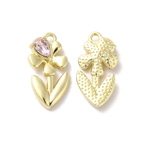 

PandaHall Glass Flower Of Life Pendant, with Light Gold Alloy Findings, Lead Free & Cadmium Free, Pink, 23x11.5x4mm, Hole: 1.8mm Alloy+Glass...