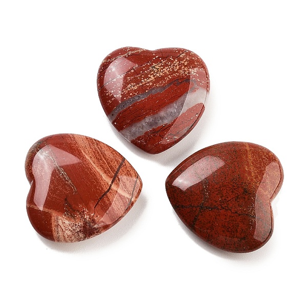 

PandaHall Heart Natural Red Jasper Worry Stone, Anxiety Healing Thumb Stone, 19.5~20.5x20~20.5x5.8~6.8mm Red Jasper Heart