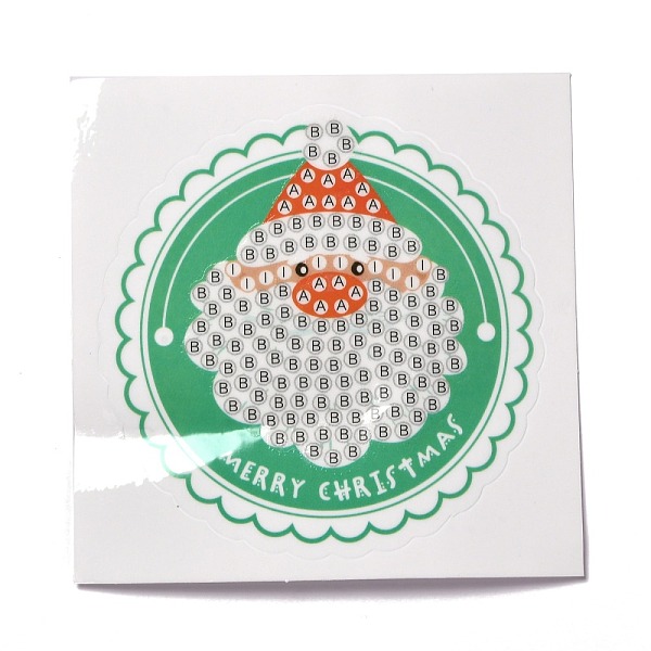 

PandaHall Christmas Theme DIY Santa Claus Diamond Painting Stickers Kits for Kids, Including Paper Picture, Resin Rhinestone, Plastic Tray...