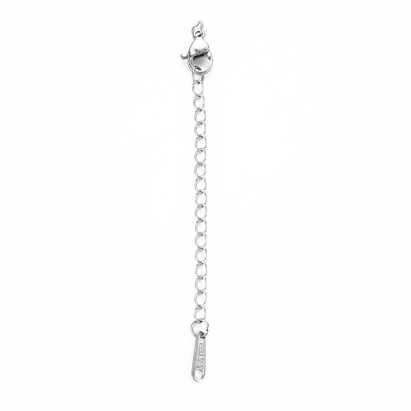 

PandaHall 304 Stainless Steel Chain Extender, Cadmium Free & Nickel Free & Lead Free, with Clasps and Tiny Teardrop Charm, Stainless Steel...