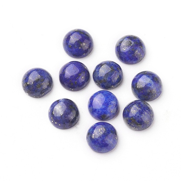 

PandaHall Natural Lapis Lazuli Cabochons, Dyed, Half Round, 6~6.5x3~3.5mm Lapis Lazuli Half Round