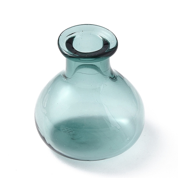 

PandaHall Miniature Glass Dried Flower Vase Ornaments, Micro Dollhouse Accessories Pretending Prop Decorations, Light Sea Green, 23x21mm...