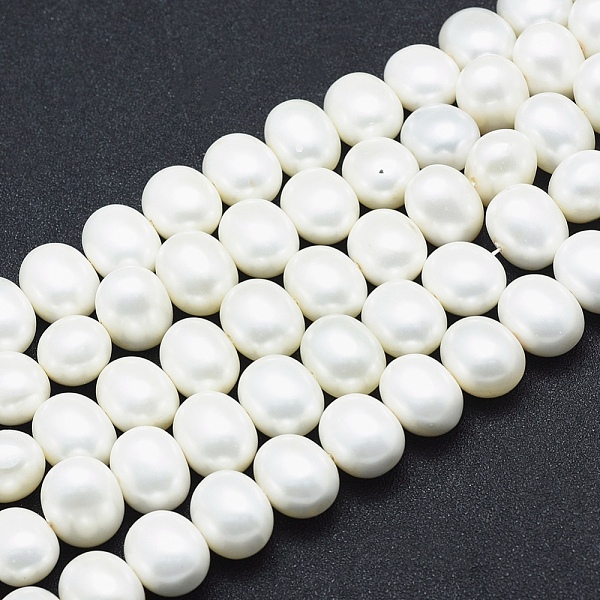 

PandaHall Shell Pearl Beads Strands, Polished, Oval, White, 16x13x12mm, Hole: 1mm, about 32pcs/strand, 16.1 inch(41cm) Shell Pearl Oval...
