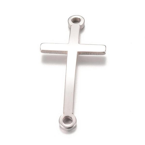 

PandaHall 201 Stainless Steel Links connectors, Latin Sideways Cross, Stainless Steel Color, 24.5x11.5x1mm, Hole: 1.5mm 201 Stainless Steel...