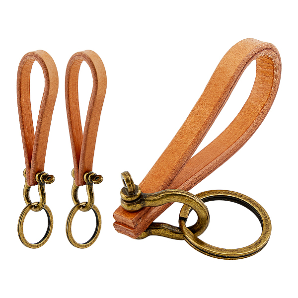 Porte-clés en cuir de vachette