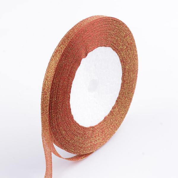 PandaHall Glitter Metallic Ribbon, Sparkle Ribbon, with Gold Metallic Cords, Valentine's Day Gifts Boxes Packages, Red, 1 inch(25mm)...