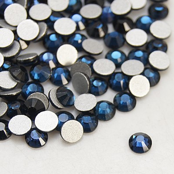 

PandaHall Glass Flat Back Rhinestone, Grade A, Back Plated, Faceted, Half Round, Montana, SS10, 2.7~2.8mm, 1440pcs/bag Glass Rhinestone Half..., Blue