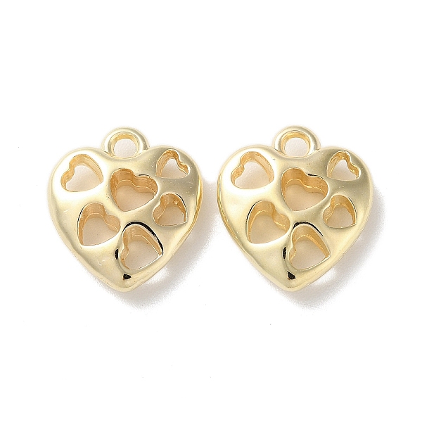

PandaHall CCB Plastic Pendants, Heart Charms, Golden, 20x18x5.5mm, Hole: 2mm Plastic Heart