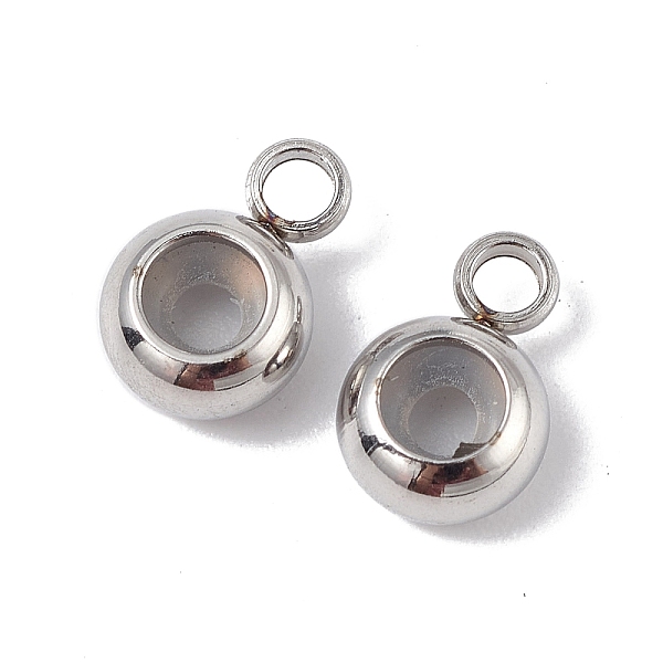 

PandaHall 202 Stainless Steel Tube Bails, Loop Bails, with Rubber Inside, Rondelle, Bail Beads, Slider Stopper Beads, with 304 Stainless...