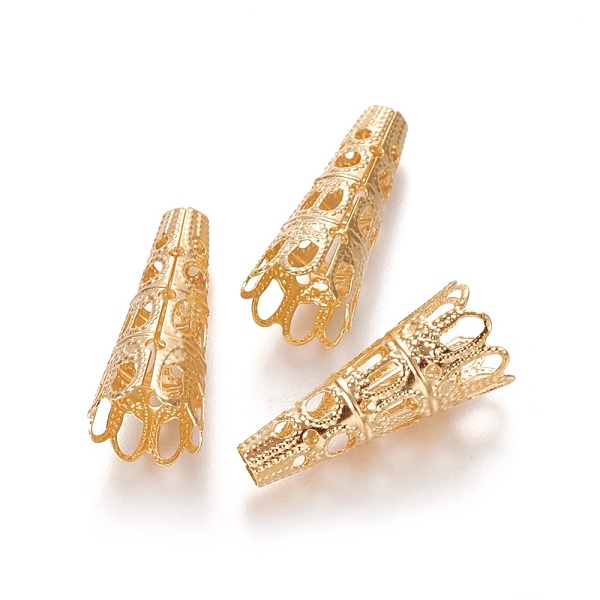 

PandaHall 304 Stainless Steel Bead Cones, Golden, 22x9mm, Hole: 3mm, Inner Diameter: 9mm 304 Stainless Steel
