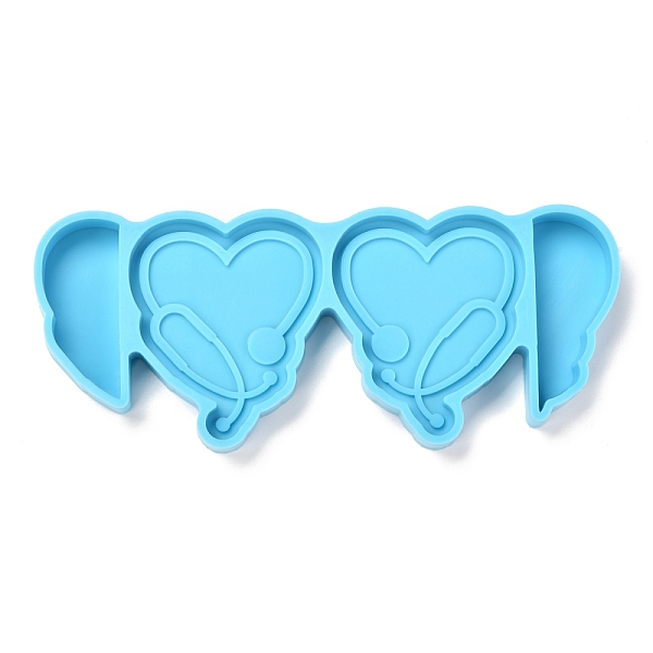 

PandaHall DIY Straw Decoration Silicone Molds, Resin Casting Molds, Clay Craft Mold Tools, Stethoscope Shaped, Blue, 56x137x10mm, Inner...