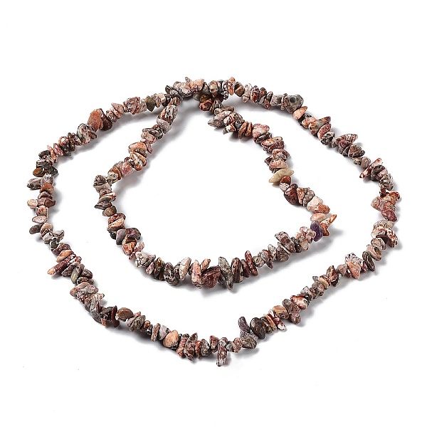 

PandaHall Natural Leopard Skin Jasper Chip Beads Strands, 8~17x1.5~7.5mm, Hole: 1~1.2mm, 33.07~33.27''(84~84.5cm) Leopard Skin Jasper Chip