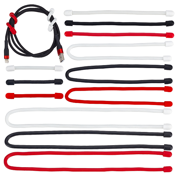 

PandaHall GORGECRAFT 12 Style Reusable Cable Zip Ties Elastic Twist Ties Cord Organizer Straps Self-Gripping Multi-Color Hook and Loop Cord..., Multicolor