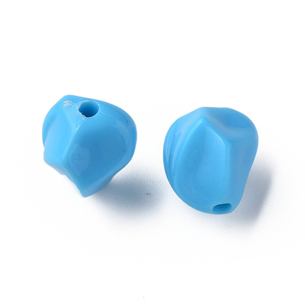 

PandaHall Opaque Acrylic Beads, Nuggets, Deep Sky Blue, 16.5x15x13.5mm, Hole: 2.5mm, about 340pcs/500g Acrylic Nuggets