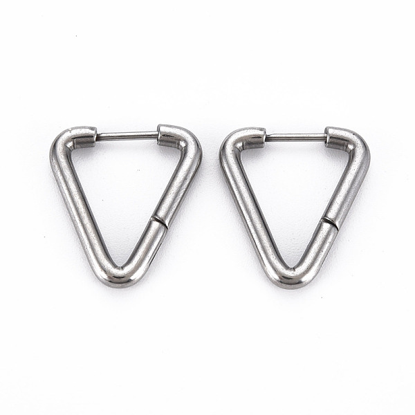 

PandaHall Triangle Huggie Hoop Earrings for Women, Hypoallergenic and Safe for Sensitive Ears, with 316 Surgical Stainless Steel Pin...