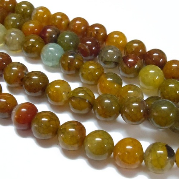 

PandaHall Natural Agate Beads Strands, Dyed, Round, Coconut Brown, 10mm, Hole: 1mm, about 38pcs/strand, 15 inch Natural Agate Round