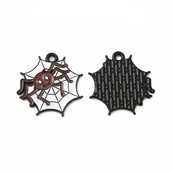 

PandaHall Rack Plating Halloween Alloy Enamel Pendants, Cadmium Free & Nickel Free & Lead Free, Spider Web with Spider, Electrophoresis...