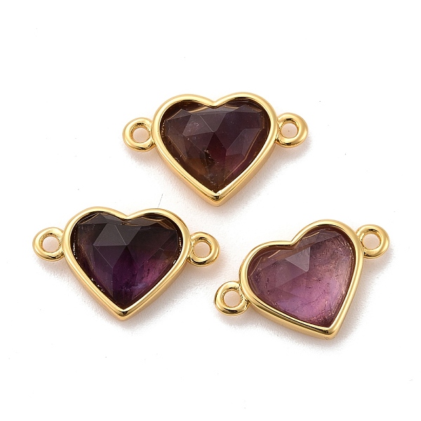 

PandaHall Natural Amethyst Links Connectors, with Real 18K Gold Plated Brass Findings, Long-Lasting Plated, Lead Free & Cadmium Free...