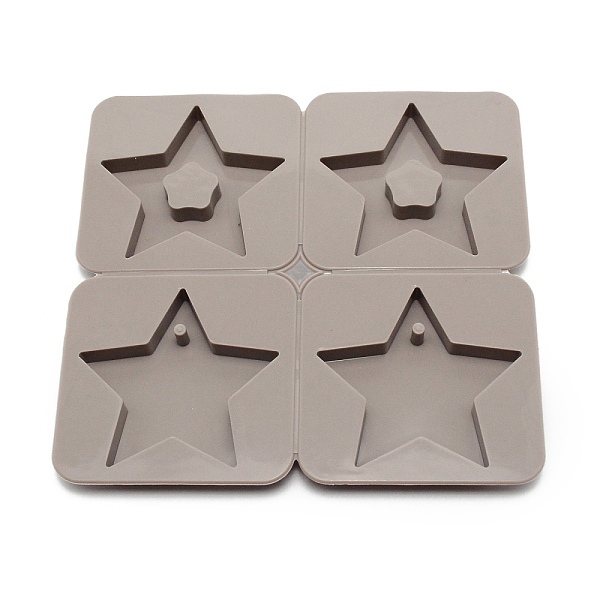 

PandaHall Silicone Molds, Resin Casting Molds, For UV Resin, Epoxy Resin Craft Making, Star, Gray, 158x165x11.5mm, Hole: 4mm, Inner Diameter...