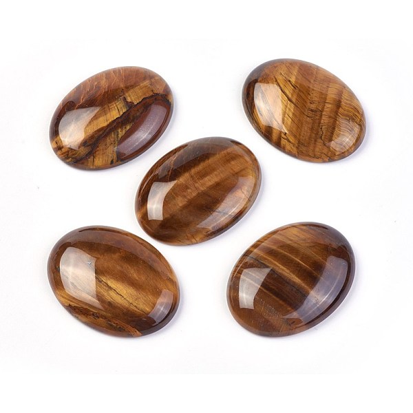 

PandaHall Natural Tiger Eye Cabochons, Oval, 40x30x8~8.5mm Tiger Eye Oval