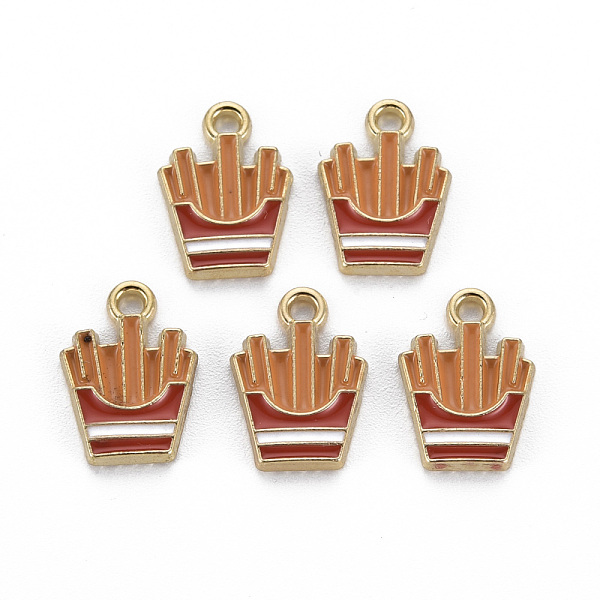 

PandaHall Alloy Enamel Charms, Cadmium Free & Nickel Free & Lead Free, Chips, Light Gold, Colorful, 14x10x2mm, Hole: 1.6mm Alloy+Enamel Food..., Red