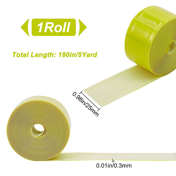 

PandaHall Gorgecraft PVC Reflective Tape, Sew on Tape, for Clothes, Worksuits, Rain Coats, Jackets, Green Yellow, 25x0.3mm Plastic