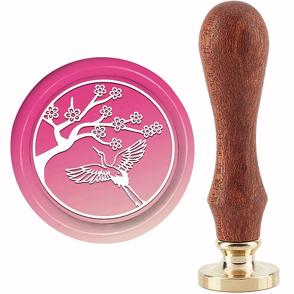 

PandaHall Brass Wax Seal Stamp with Handle, for DIY Scrapbooking, Bird Pattern, 3.5x1.18 inch(8.9x3cm) Brass Bird