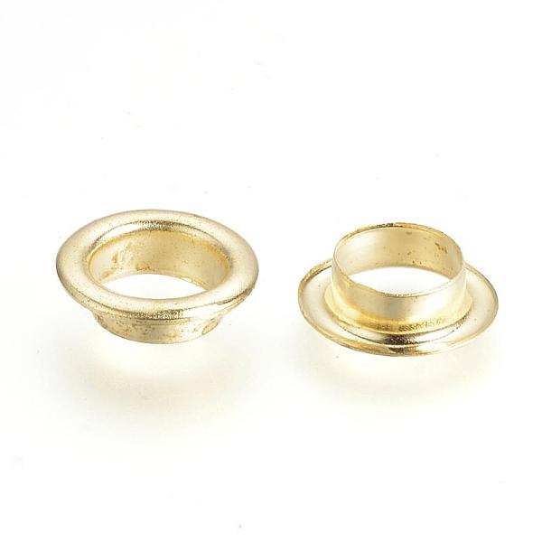 

PandaHall European Style Iron Eyelet Core, Grommet for Large Hole Beads, Golden, 12.5x3.5mm, Hole: 7.5mm Iron Others