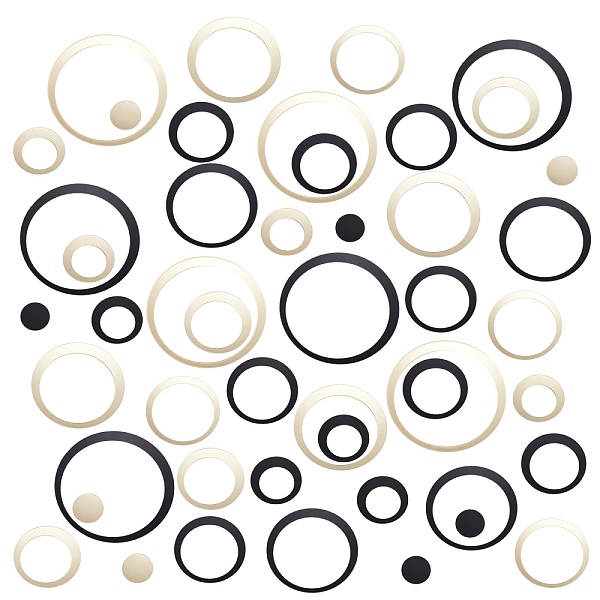 

PandaHall 2 Sets 2 Colors Acrylic Self Adhesive Furniture Films, For Mirror Wall Stickers Decorative, Flat Round, Mixed Color, 4.3~15cm..., Multicolor