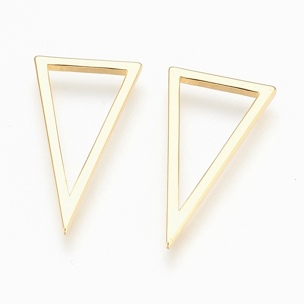 

PandaHall Brass Linking Rings, Lead Free & Cadmium Free & Nickel Free, Long-Lasting Plated, Triangle, Golden, 28x15x1.5mm Brass Triangle