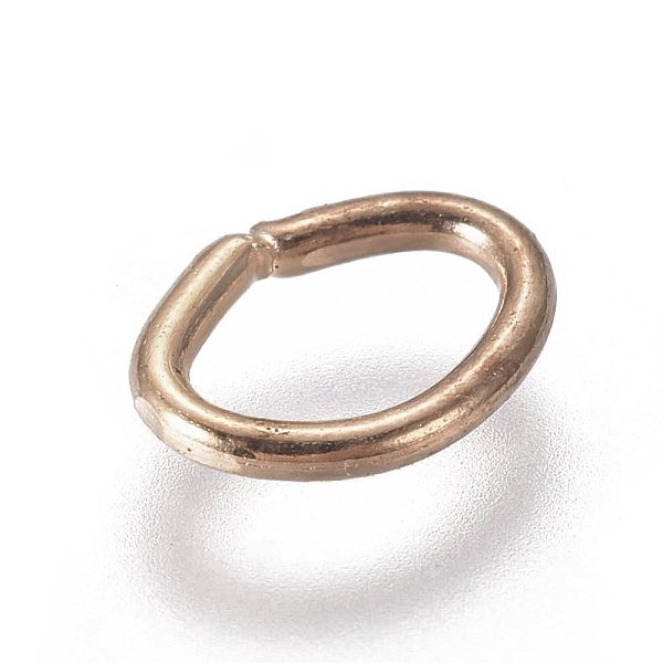 

PandaHall Iron Jump Rings, Oval, Open Jump Rings, Golden, 6.5x4.5x0.7mm, Inner Diameter: 3x4mm, 300pcs/bag Iron Oval
