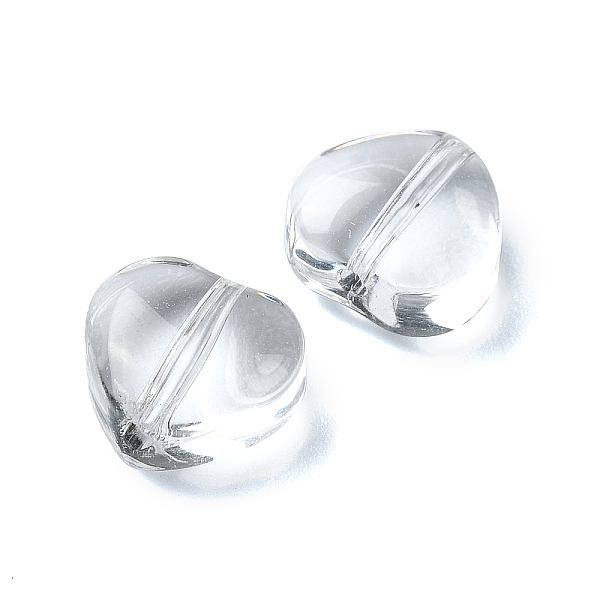 

PandaHall 20Pcs Transparent Glass Beads, Heart, 10.5x8x4mm, Hole: 1mm Glass Heart Clear